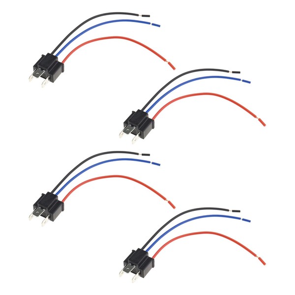 ECSiNG Pack of 4 H4 Connector Headlight Socket Connector with