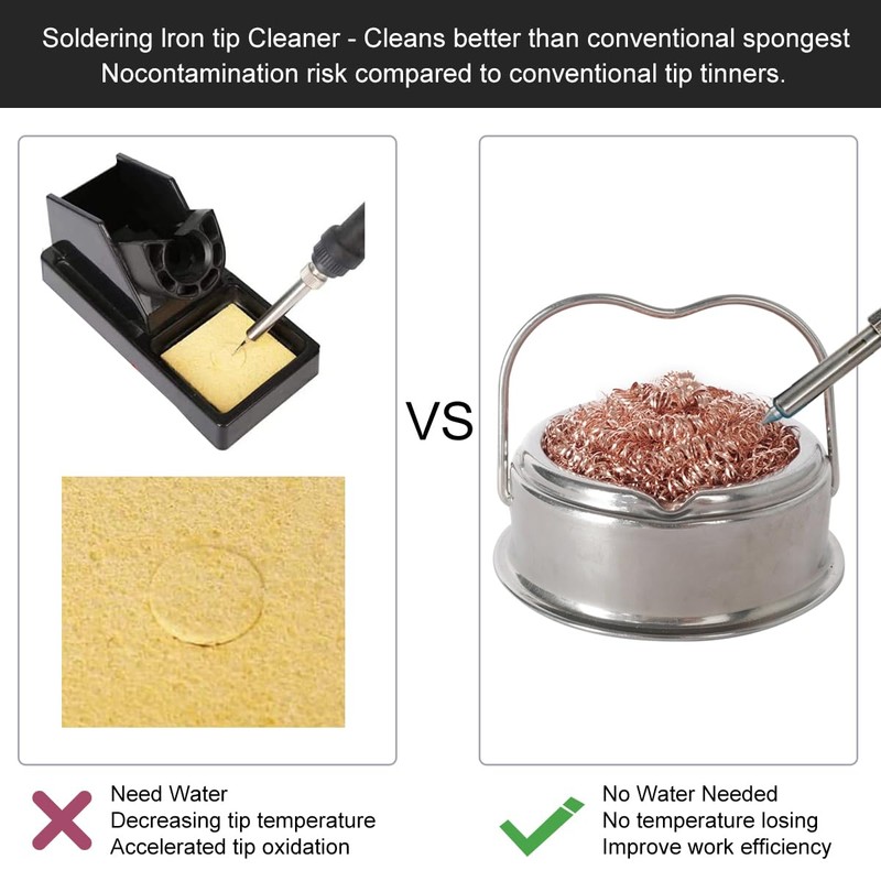 Welding Soldering Iron Tip Cleaner Kit, Solder Tip with Cleaning