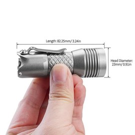 MecArmy PS16 Stainless Steel Ultra Bright Flashlight, 2000 Lumens with 4 XP-G2 LEDs Super Long Lasting USB Rechargeable Handheld EDC Compact Flashlight for Everyday Carry (Sandblasted)