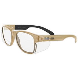 MAGID Y50 Safety Glasses, ANSI Z87.1, Anti-Fog UV Protection, Clear Lens, Side Shields, Coyote Tan Frame, 12 Pairs, Y50TNAFC