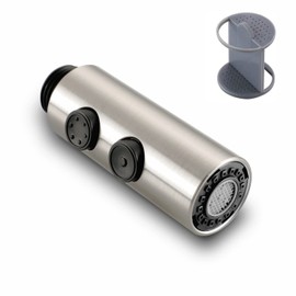 PULL Down kitchen faucet head replacement 2-Function sink faucet head G1/2 male or 13/16inch kitchen faucet sprayer head replacement Compatible for kraus/Giagni facuet brands Brushed Nickel