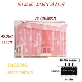 Qubanda Dormitory Home Bunk Bed Blackout Curtains Privacy Cloth Windproof Lightproof Bed Canopies(1 Panel)