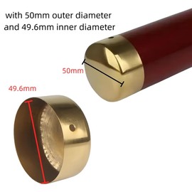 2pcs Stainless Steel Handrail End Caps Round Gold Hand Railing End Plugs for Handrall Fixing,50MM