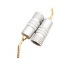 WANGCL 4 x Gold Plated 2mm Banana Plugs Screw Type