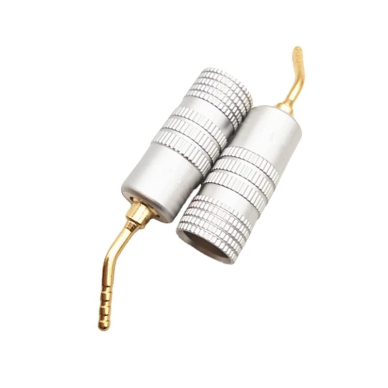 WANGCL 4 x Gold Plated 2mm Banana Plugs Screw Type