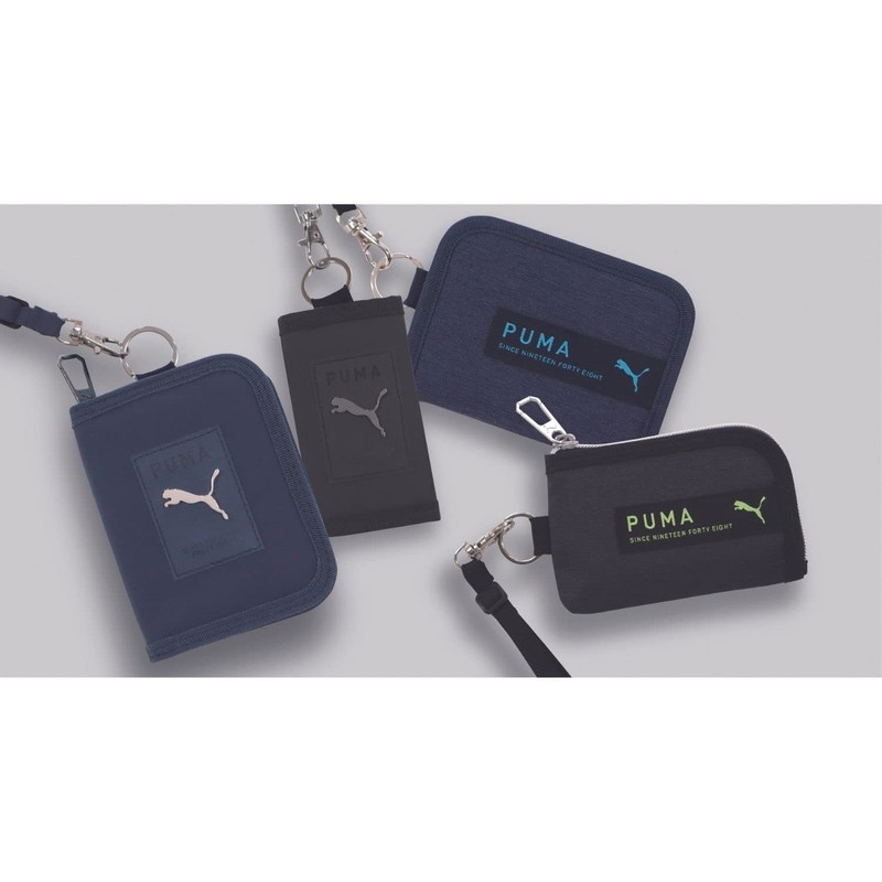 Kutsuwa Puma Polyester Wallet Round Zipper Wallet Black PM384BK