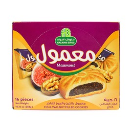 Halwani Bros Maamoul Fig & Walnut Filled Cookies 16 Pieces 10.15 OZ