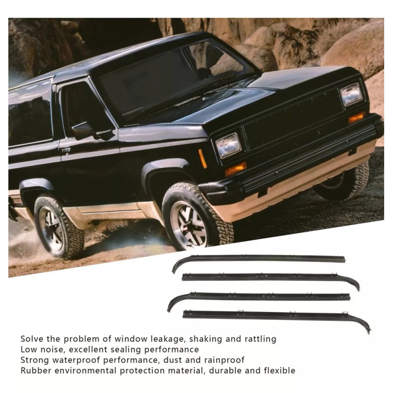 común (uso) Burlete Impermeable Para Ventana Delantera, 4 Unidades, Colo