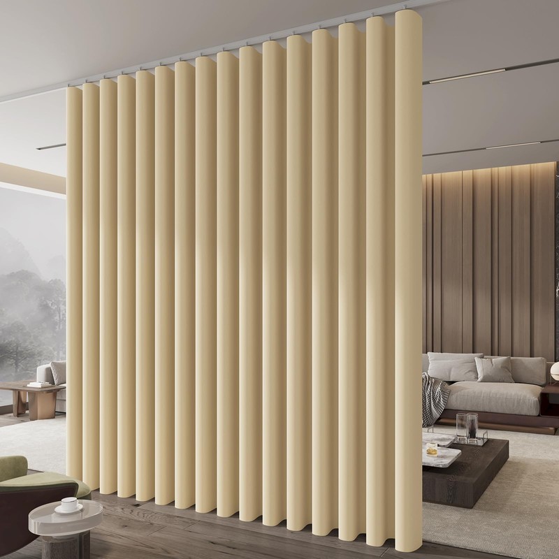 JILRON Room Divider Curtain Ceiling Curtain Track Set for Blackout