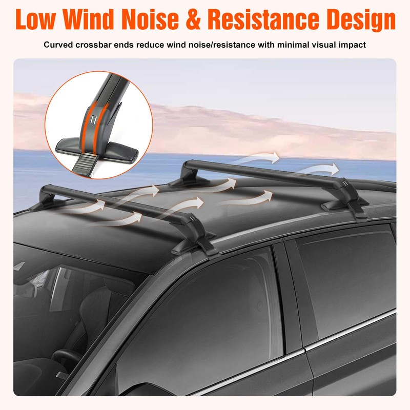 43" Universal Car Roof Rack, Upgraded Adjustable Window Frame Roof