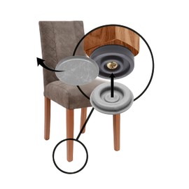 GorillaGlides CB324 Replacement Slider Caps for GorillaGlides Model CB323 1-1/4 Inch Plastic Glides (16 Pack) Snap in