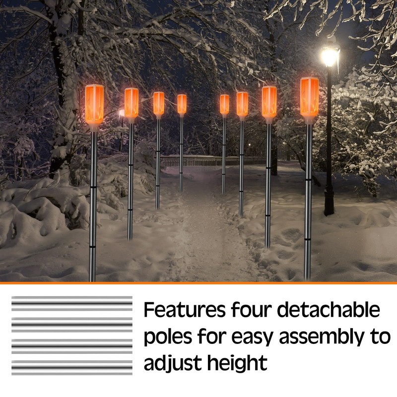 Macarrie 9 Packs Solar Powered Driveway Markers Lights Reflective Driveway