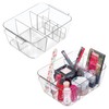 iDesign Makeup Countertop or Vanity-Storage Toiletries-Set of 2-Clear Cosmetic Organizer