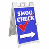 Smog Check Right Arrow (24" X 36") Deluxe A-Frame Signicade,