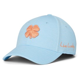 Black Clover Standard Lucky Heather Sunset Hat, Sky Blue Hat/3D Orange Clover