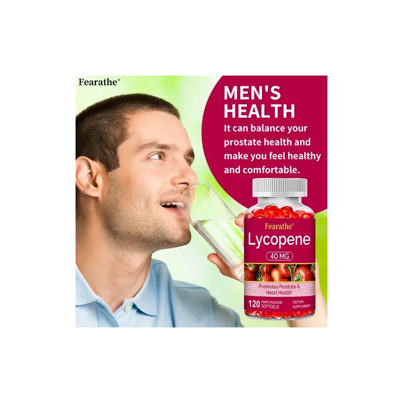Cápsulas Blandas De Licopeno Fearathe De 40 Mg, 120 Cápsulas
