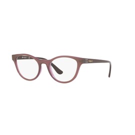 VO5274B Marco de gafas de ojo de gato, lente transparente de tortuga y violeta, 51 mm