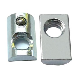 Axageid 20 Packs 1/4-20 Threaded Steel Roll in T-Nut with Ball Spring, T Slot Accessories for Aluminum Extrusion Profile Rail