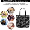 Eowppue Charming Canvas Tote Bag with Cute Cat Pattern, Versatile