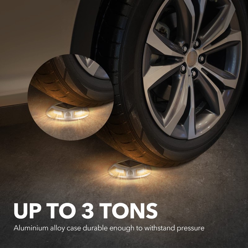 AGPTEK Solar Driveway Lights Outdoor 1 Pack, 2 Color Modes