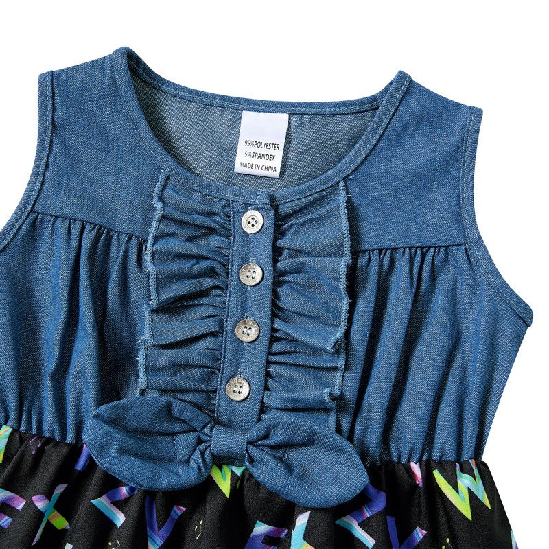 Enlifety Girls Back to School Dress Size 5 6 Denim