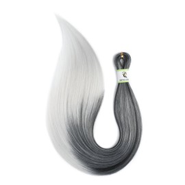 Pre Stretched Braiding Hair Ombre Tgrey 24 Inch 8 Packs, Synthetic yaki pre stretched braiding hair Ombre Tgrey