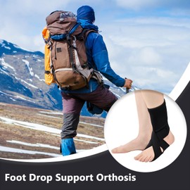 Foot Drop Brace for Walking - Foot Brace for Injured Foot | Ankle Foot Orthosis Support, Left/Right Foot Drop Support and Fixation Anti-Sprain Strap for Men Women
