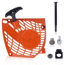 A051000982 Starter Assembly & V651000001 Chain Bar Tensioner Adjuster Kit for Echo CS-370 CS-370F CS-400 CS-400F CS-420ES Chainsaws, CS-400 Pull Recoil Starter with CS-400 Chain Adjuster Replacement