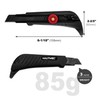 HAUTMEC 18mm Heavy Duty Utility Knife with Fin Design, Ratchet