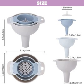 Funnel,Funnels For Filling Bottles Or Containers,Small Funnel,Funnels,Plastic Funnel,Funnel Kitchen,Small Funnels For Filling Bottles,Large Funnel,Mini Funnel,Oil Funnel,Funnel With Filter Set of 4