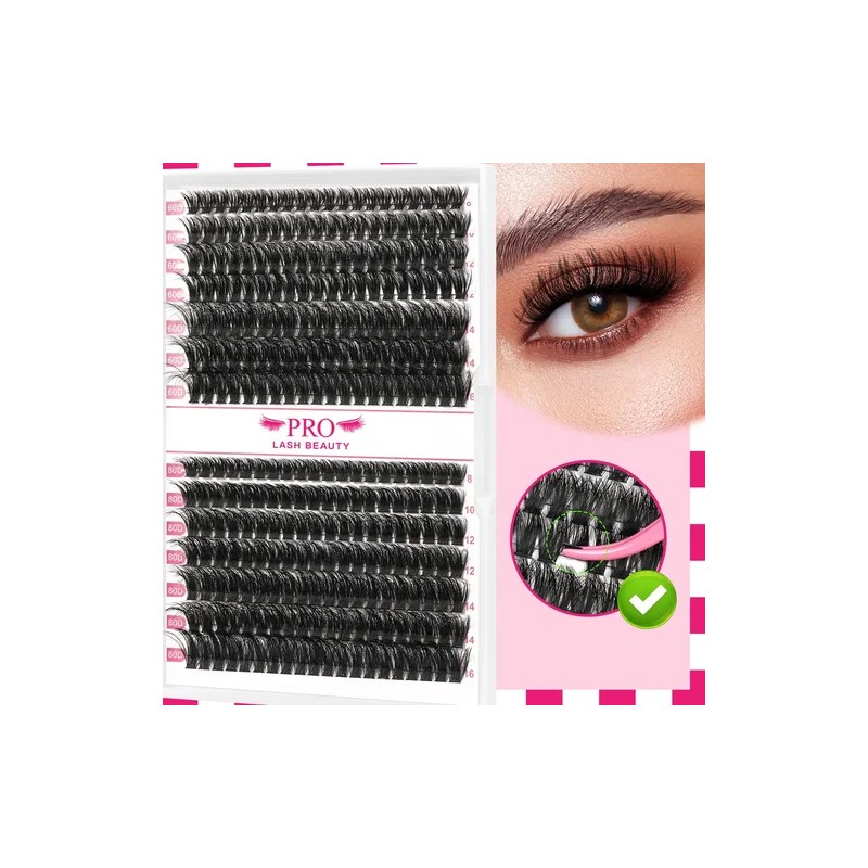 Kit De Extensiones De Pestañas Efecto 3d 40d60d80d Mixtas
