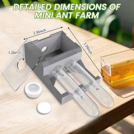 PioneerAnts Ant Nest with 2 Test Tubes - Transparent Ant Farm for Adults 3D Printed Test Tube Nest Ant Workshop Cas