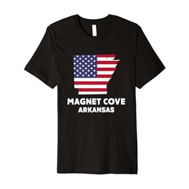 Distressed Patriotic USA Flag Magnet Cove, Arkansas Premium T-Shirt