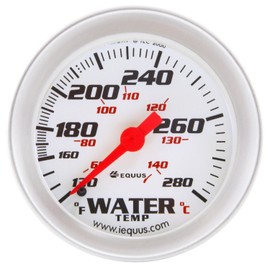 Equus 8242 Water Temperature Gauge - White