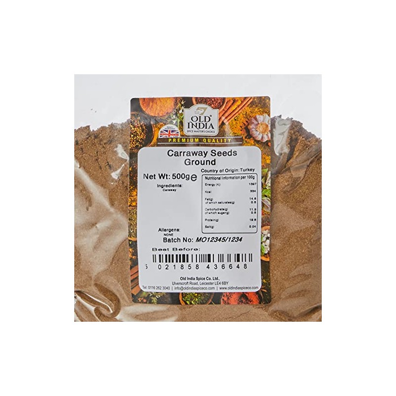 Old India Carraway Seeds Ground 500g