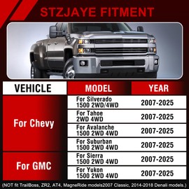 STZJAYE 1.5" Leveling Lift Kit Compatible with Chevy Silverado 1500 GMC Sierra 1500 Tahoe Yukon 2007-2024 | No Drill Bolt-On Installation | Fits 32" Tires | Maintains OEM Ride | 07CH-15F