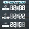 3D Digital Alarm Clock for Bedrooms, LED Display Digital Wall