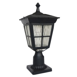 Kemeco ST4311AQ LED Cast Aluminum Solar Post Light Fixture with 3-Inch Fitter Base for Outdoor Garden Post Pole Mount