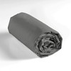 douceur d'intérieur, Fitted Sheet 160 x 200 cm Charcoal Grey