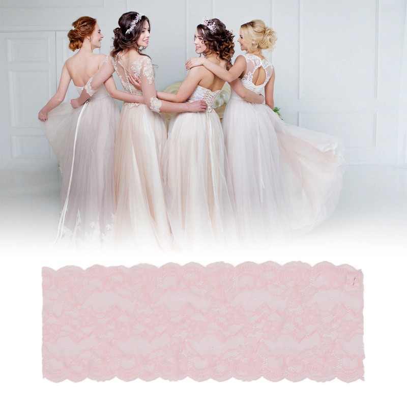 Lace Ribbon 17cm Wide Soft Nylon High Elasticity Non Irritating