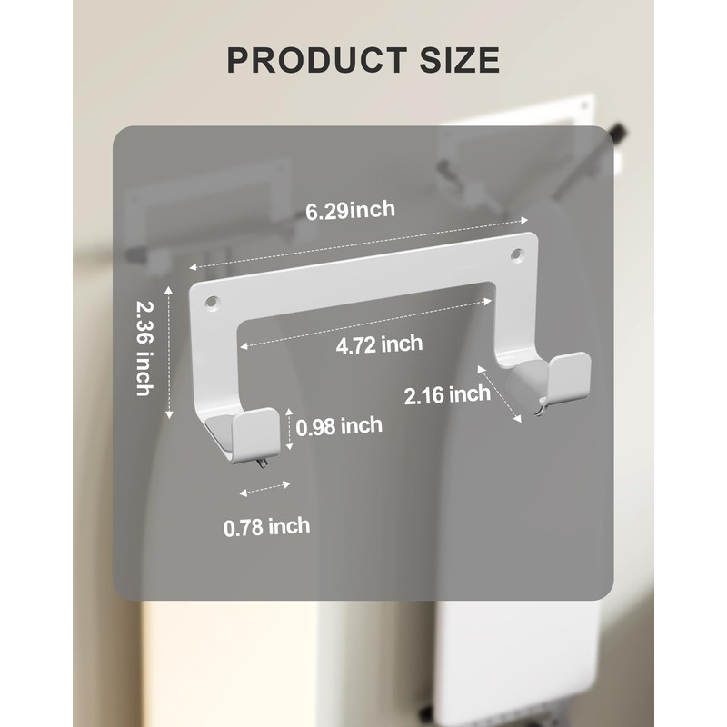 MUSVOH 2PC Ironing Board Hanger Wall Mount Stainless Steel, Y
