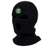 Vegan Logo Embroidered Three Hole Ski Mask Balaclava (Black)