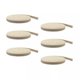 Light of Mine LOM - 5/8" Inch 33' Foot, 100% Cotton Flat Wick - 6 pack for Oil Lanterns