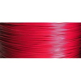 Red Vinyl Coated Cable 1/16" Coated to 3/32" Diameter, 7x7 Construction (50 ft Coil)
