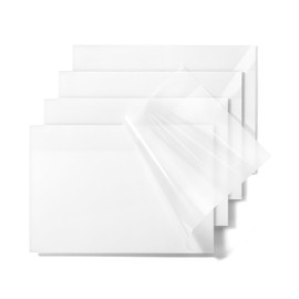 Mr. Pen- Transparent Sticky Notes, 5" x 7", 4 Pads, 200 Sheets, Large See Through Self-Adhesive Notes for Bible Journaling and Studying, Water-Resistant, Clean Removal