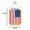 2PCS America Suction Cup Hanger Hang Flag,4×6 inch Small USA