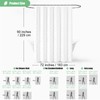 Dynamene Extra Long Shower Curtains, 90 Inches Long Boho Tufted