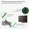 Extra Long Earbuds for TV & PC, with 12FT Spring