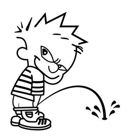 Baby Peeing Sticker Black Decal Sticker for Car Motorcycle Helmet Camper Laptop