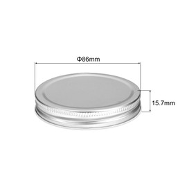 uxcell 6Pcs Wide Mouth Mason Jar Lids, Mason Canning Jar Lids with Airtight Seal, Mason Storage Covers Caps, Silver